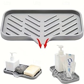 economico Utensili e gadget da cucina-1 organizer multiuso per lavello in silicone: portasapone drenabile con spazzola e porta spugna per cucina &amp; bagno