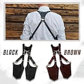 levne Domácí spotřební materiál-dvojitá taška v podpaží, vintage kožené pánské podvazky taška přes rameno outdoor crossbody kabelka na telefon s nastavitelnou kapsou na zip, univerzálně kompatibilní peněženka na obě strany