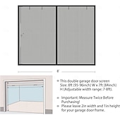 levne Obrazovka pro okno a dveře-16x7FT/8x7FT Garážová obrazovka dveří magnetická Garážová obrazovka s magnetickým uzávěrem sklolaminátová garážová obrazovka dveří pro dvougaráž stahovací pro terasu verandu okna aby se udržel hmyz