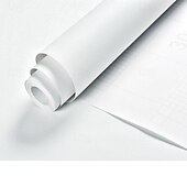 preiswerte Tapeten-300 * 60 cm selbstklebende Tapete für das Schlafzimmer, wasserdicht und feuchtigkeitsbeständig, einfarbig, aufgearbeiteter Aufkleber, weißer Hintergrund, Wanddekorationstapete