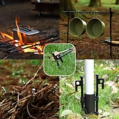 cheap Camping Accessories-8/16 Pack Tent Stakes Heavy Duty Metal Tent Pegs for Camping Steel Tent Stakes 8 inch Unbreakable and Inflexible
