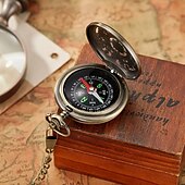economico Accessori da campeggio-Orologio da tasca con bussola in stile vintage, attrezzatura essenziale per l&#039;alpinismo all&#039;aperto e le avventure di esplorazione
