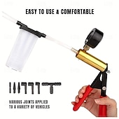 זול כלי תיקון לרכב-ערכת דימום בלמים 2 ב-1 ערכת בדיקה של משאבת ואקום ידנית לרכב עם מתאמי מארז מוגנים לאדם אחד מערכת בלמים ודימום קלאץ&#039;