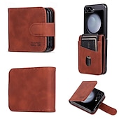 halpa Samsung-kotelot-puhelin Etui Käyttötarkoitus Samsung Galaxy Z-kääntö 7 Z Flip 6 Z Flip 5 Z Flip 4 Z Flip 3 Läppäkotelo Koko vartalon suoja Korttipaikka Iskunkestävä Retro PC PU-nahka