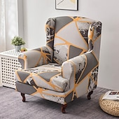 preiswerte Sesselabdeckung &amp; Armless Chair Cover-weicher, elastischer Tigerbankbezug, Freizeithockerbezug, karierter Rundum-Sofastuhlbezug