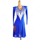 abordables Tenues de danse latine-Danse latine Robe Cristaux / Stras Femme Utilisation Usage quotidien manche longue Spandex
