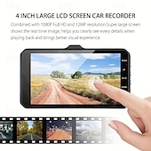 cheap Car DVR-Hd Front and Rear Dual Recording Touch Screen DVR Large Angle 24 Hours 1080P Tachograph