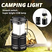 cheap Camping Lights &amp; Lanterns-Portable LED Camping COB Lamp Outdoor Portable Telescopic Flashlight Emergency Hook Horse Lamp Suitable for Hurricane, Emergency, Storm, Outages, Outdoor Collapsible Lanterns