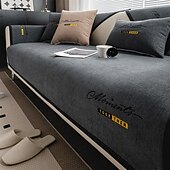 billige Sofatrekk-Setepute Helfarge Broderi Chenille Jacquard slipcovere
