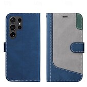 お買い得  サムスン用ケース-Samsung Galaxy S24 S23 S22 S21 S20 Ultra Plus FE A54 A34 A14 S25 Ultra用電話ケース財布型マグネット式フルボディ保護キックスタンド幾何学模様TPU PUレザー