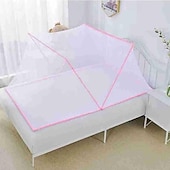 baratos Dossel e Cortinas de Cama-Dobrável portátil criptografado mosquiteiro adulto estudante dormitório mosquiteiro crianças único duplo portátil instalação-livre mosquiteiro capa