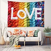 levne Svatba-Červen Červenec Měsíc pýchy Měsíc pýchy LGBTQ LGBT Láska Duha Visící tapisérie Šťastná pýcha Venkovní dekorace