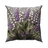cheap Floral &amp; Plants Style-Embossed Floral Butterfly Velvet Pillow Cover 16/18/20 Inch for Sofa Decor Lumbar Pillow