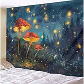 billige Trippy billedvev-sopp trehus hengende billedvev veggkunst stor billedvev veggmaleri dekor fotografi bakteppe teppe gardin hjem soverom stue dekorasjon