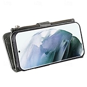 Недорогие Чехлы для Samsung-телефон Кейс для Назначение SSamsung Galaxy S24 S23 S22 S21 S20 Ultra Plus FE S25 Ультра Кошелек для карт Съемный Магнитный Молния Ретро ТПУ Кожа PU