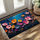 cheap Doormats-Wedding Oil Painting Flowers Doormat Non-Slip Oil Proof Rug Indoor Outdoor Mat Bedroom Decor Bathroom Mat Entrance Rug Door Mat