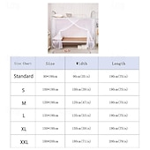 cheap Bed Canopies &amp; Drapes-Mosquito Net Density Strap Student Dorm Mosquito Net Solid Color White Courtyard Wedding Mosquito Netting Include Pair of Rope Mosquito Prevention Hooks Mosquito Netting