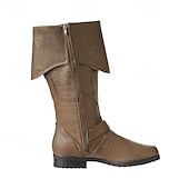 cheap Footwear-Retro Vintage Medieval Renaissance Shoes Flat Jazz Boots Ren Faire Pirate Viking Crusader Men&#039;s Celtic Pirate Halloween Carnival Masquerade LARP Ren Faire Adults Shoes