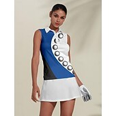 abordables Ropa de golf femenina-Mujer Camisas de polo Azul Marino Sin Mangas Camiseta Ropa de golf para damas Ropa Trajes Ropa Ropa