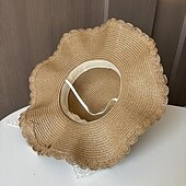 abordables Sombreros de fiesta-Sombreros Acrílico / Algodón Hebra Sombrero de copa Sombrero para el sol Casual Festivos Elegante Retro Con Cintas Color Puro Celada Sombreros