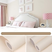 cheap Solid Color Wallpaper-Modern Vinyl Waterproof Removable Smooth Wallpaper Sticker Self-Adhesive Contact Paper for Furniture Stickers Kitchen Living Room 300x60cm