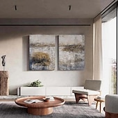 preiswerte Abstrakte Gemälde-handgemaltes beige-braunes abstraktes Ölgemälde handgemachte Wandkunst braune Leinwandgemälde moderne Wandkunst böhmische abstrakte Malerei neutral strukturiertes Ölgemälde Wandkunst Bild