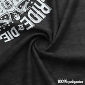 cheap Men&#039;s Funny T shirts-Men&#039;s Motorcycle Ride or Die T shirt Tee Top Short Sleeve T shirt Crew Neck Shirt Vacation Vintage Cool Street Holiday Black Navy Blue Army Green Summer Spring Clothing Apparel S M L XL XXL XXXL