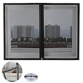お買い得  窓とドアの画面-メッシュスクリーン蚊ネットウィンドウ用、夏の防虫カーテン、取り外し可能な家庭用スクリーンドア、目に見えないカスタムジッパー蚊ネット調整可能なスクリーンウィンドウ