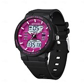 cheap Digital Watches-SANDA Men Digital Watch Fashion Casual Business Wristwatch Luminous Stopwatch Countdown Calendar TPU Watch