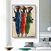 halpa Ihmisiä kuvaavat taulut-käsintehty öljymaalaus kangas seinätaide koristefiguuri abstrakti afrikkalainen nainen kodin sisustukseen rullattu kehyksetön venyttämätön maalaus