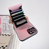 cheap iPhone Cases-Phone Case For iPhone 16 iPhone 15 Pro Max Plus iPhone 14 13 12 11 Pro Max Plus Mini SE Back Cover with Stand Holder with Wrist Strap Card Slot Retro TPU PU Leather