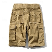 cheap Classic-Men's Tactical Shorts Cargo Shorts Shorts Button Multi Pocket Plain Wearable Short Outdoor Daily Going out Fashion Classic Army Green Khaki