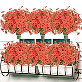 economico Piante e Fiori Artificiali-10 rami di fiori artificiali da esterno eucalipto a sette steli, viole viola, bouquet floreale realistico per centrotavola decorativi e composizioni floreali