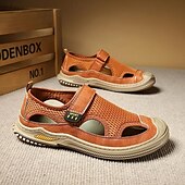 levne venkovní sandály-pánské sandály - umělá kůže - síťovina, trendy a pohodlné pro každodenní nošení a letní procházky