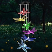 economico Luci paesaggistiche-campanello a vento solare, luci da giardino impermeabili che cambiano colore, decorazioni per le feste, campanelli a vento commemorativi, acchiappa-vento, decorazioni sospese per casa, giardino, patio, cortile, portico, 1 pz.