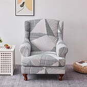 preiswerte Sesselabdeckung &amp; Armless Chair Cover-weicher, elastischer Tigerbankbezug, Freizeithockerbezug, karierter Rundum-Sofastuhlbezug