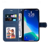 Недорогие Чехлы для iPhone-телефон Кейс для Назначение айфон 16 iPhone 15 Pro Max iPhone 14 13 12 11 Pro Max Plus Mini SE Кошелек для карт Магнитный Полная защита тела Откидная подножка Геометрический рисунок ТПУ Кожа PU