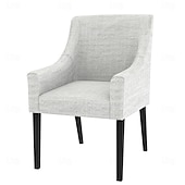 Linen Cotton Chair Cover with Armrests Solid Color Quilted Slipcovers SAKcover LITB PRIME cover 24