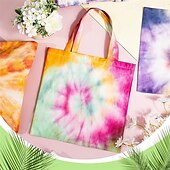 preiswerte Artikel zum Stressabbau-2 Stück weiße Canvas gewickelt gefärbte Canvas Tasche blanko große Baumwolltasche blau Sonnentrocknen Reiben Wachsfärben Batikfärben