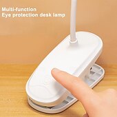 billige Leselys-1 stk 360° fleksibelt arbeidsrom med klemme skrivebordslampe sammenleggbar nattbordslampe for soverommet studere lesing kontorarbeid led touch øyebeskyttelse læring sove og dedikerte skrivebordslamper