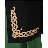 abordables Robes-Médiéval Renaissance Robe de cocktail Bal Masqué Robe de Bal Ranger Elfe Déguisement Femmes Celtique Viking Fantaisie Halloween Carnaval Mascarade Fête / Soirée Festival Adulte Robe