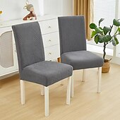 abordables Funda para silla de comedor-Funda elástica para silla de comedor, funda para silla de comedor con respaldo alto, funda para silla de hotel para banquete de boda, funda para silla de jacquard lisa, funda elástica para silla