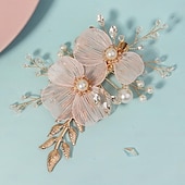 cheap Headpieces-Headdress Headpiece Hair Clip Imitation Pearl Rhinestone Wedding Cocktail Luxury Retro With Pearls Crystals Headpiece Headwear