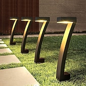 cheap Pathway Lights &amp; Lanterns-2pcs Outdoor Solar Landerscape Lighting Pathway Light Flame Shaped Lawn Light Outdoor Garden Lights for Patio Villa Park Lawn Walkway Waterproof Lighting Atmosphere Landscape Decor Light