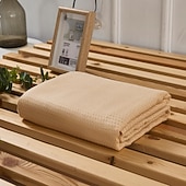 baratos Cobertores &amp; Mantas-Cobertor de resfriamento de fibra de bambu, capa macia para sofá, quarto, ar condicionado, verão, cobertor de respiração fresco