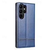 Недорогие Чехлы для Samsung-телефон Кейс для Назначение SSamsung Galaxy S24 S23 S22 S21 S20 Ultra Plus FE А55 А35 А25 А15 5Г A54 A34 A14 S25 Ультра Кошелек для карт Магнитный Полная защита тела Откидная подножка Ретро