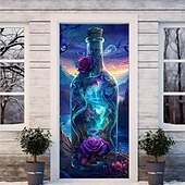 preiswerte Türabdeckungen-magische Flasche Türabdeckungen Wandbild Dekor Tür Wandteppich Tür Vorhang Dekoration Hintergrund Tür Banner abnehmbar für Haustür Indoor Outdoor Haus Zimmer Dekoration Bauernhaus Dekor liefert