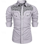 cheap Wild West-Classical Retro Vintage 18th Century Blouse / Shirt West Cowboy Men&#039;s Masquerade Dailywear Bachelorette Party Adults&#039; Shirt All Seasons