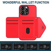 baratos Capas para iPhone-telefone Capinha Para iPhone 16 iPhone 15 Pro Max Plus iPhone 14 13 12 11 Pro Max Plus Mini SE Capa traseira Com Suporte com cordão Slot para cartão Retro TPU Couro PU
