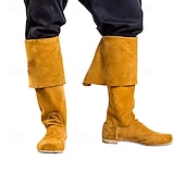 abordables Chaussures-Rétro Vintage Médiéval Renaissance Chaussures Bottes jazz plates Pirate Chevalier Viking Croisé Déguisement Homme Femmes Unisexe Pirate Mascarade Événement / Fête Mascarade Adulte Chaussures